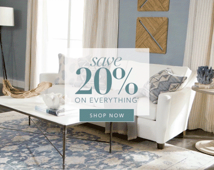 Save 20% on everything*