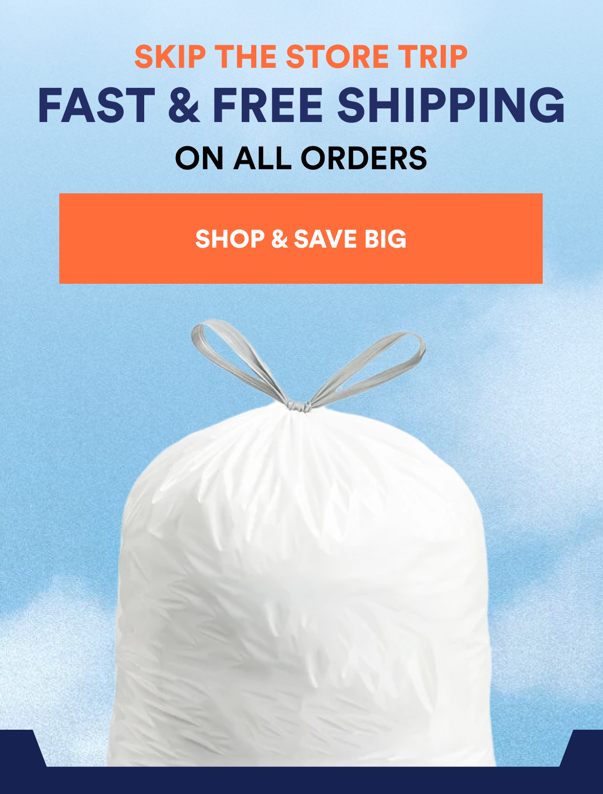 Fast and free shipping on all orders : Shop and Save BIg