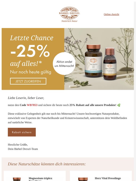 Letzte Chance: 25% Rabatt endet heute! 🏃