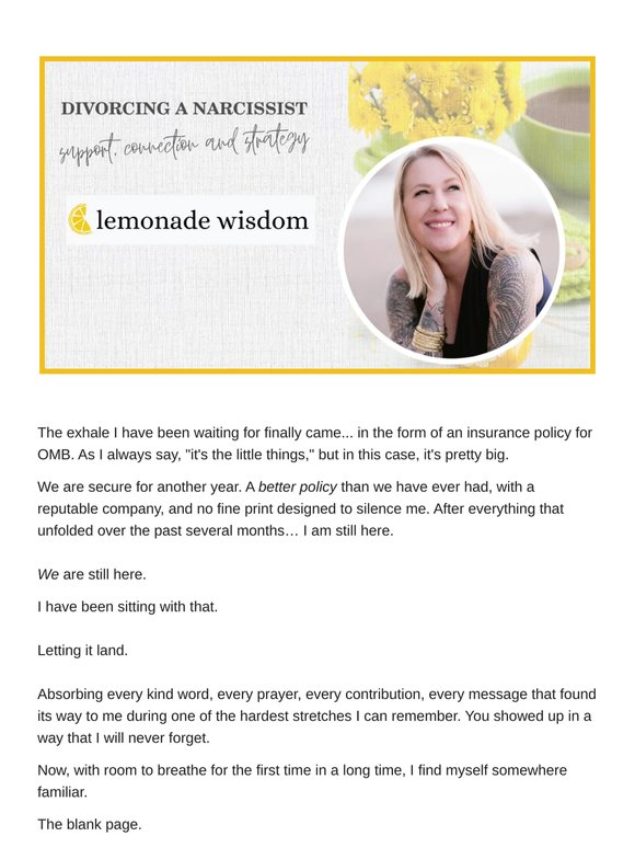 Lemonade Wisdom 🍋  The Blank Page