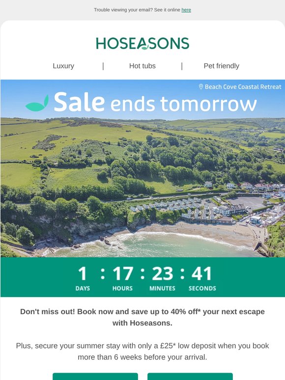 Hurry! Sale ENDS TOMORROW ⏳