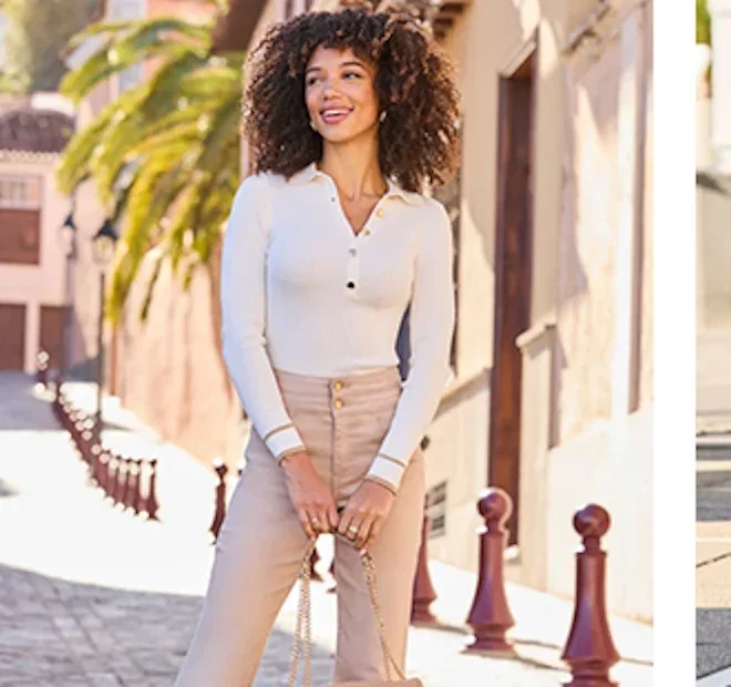 Ecru Contour Waist Straight Leg Jeans