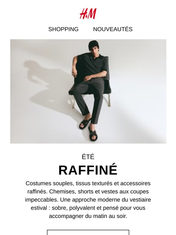 Nouveautés homme : l'été version premium