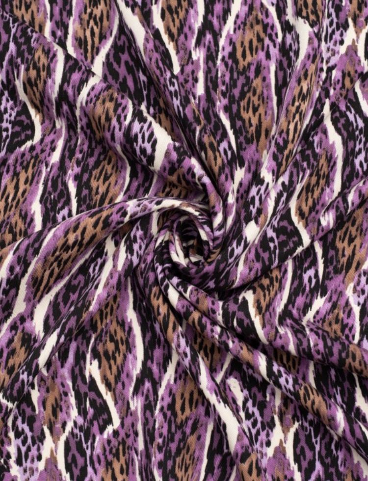Deadstock Viscose Twill Fabric Violet