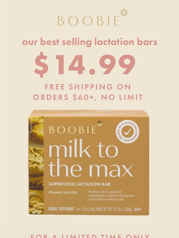 Your lactation bars are on sale 🍫