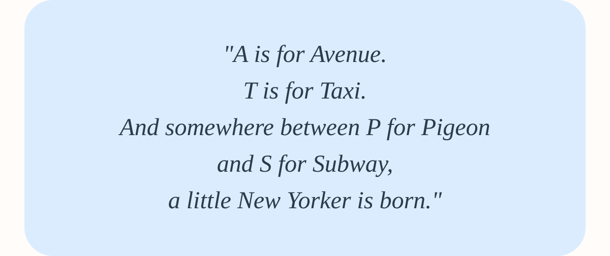 Literary passage about a child's first relationship with New York