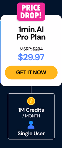 1minAI Pro Plan Lifetime Subscription