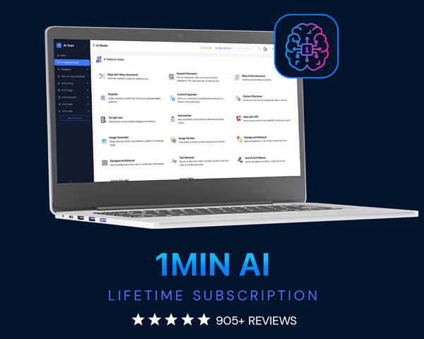 1minAI Pro Plan Lifetime Subscription