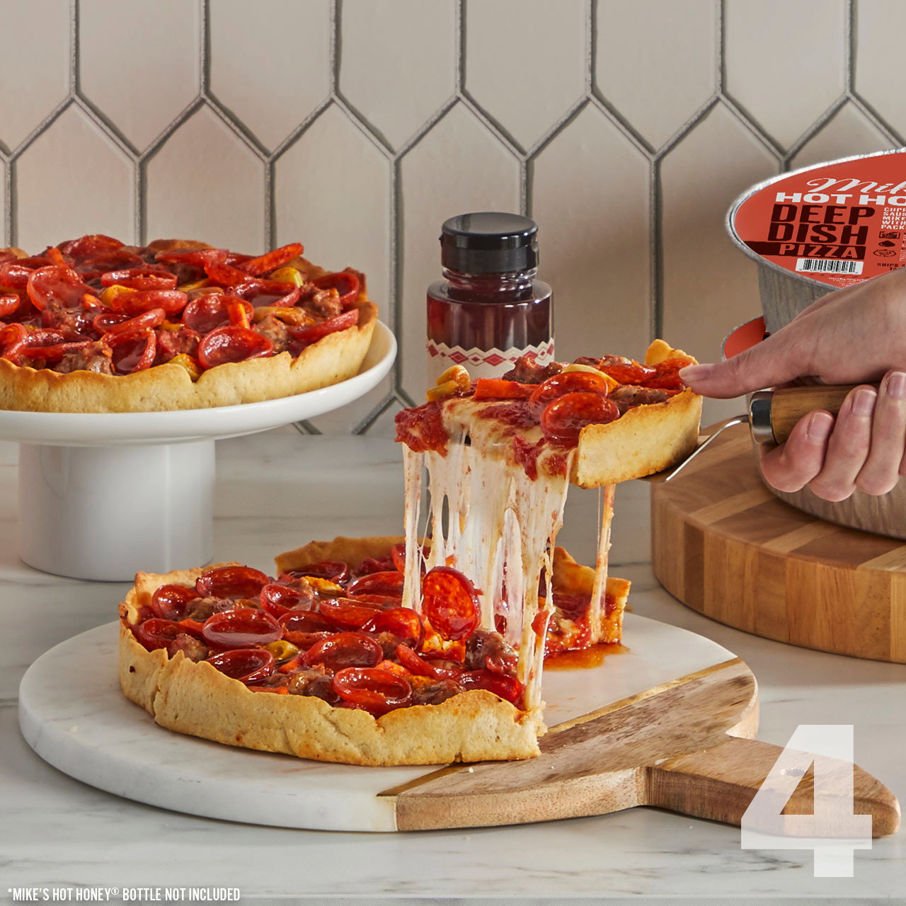 Image of 4 Lou Malnati's x Mike's Hot Honey® Deep Dish Pizzas