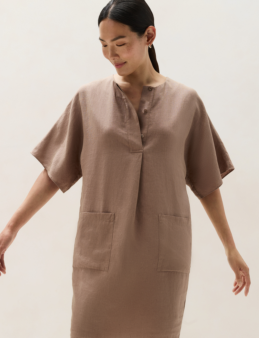 linen shift dress