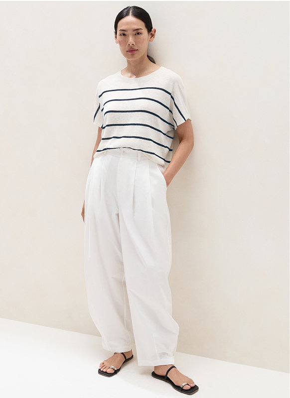 linen stripe tee