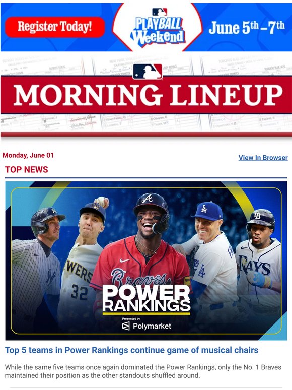 Who leads Power Rankings entering June?