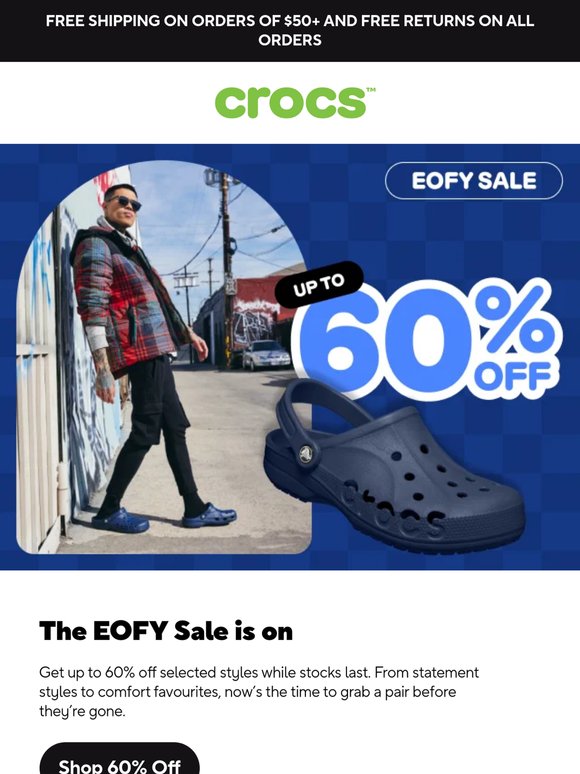 Up to 60% off, EOFY Sale starts now