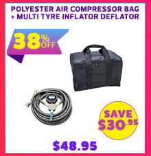 Polyester Air Compressor Bag + Multi Tyre Inflator Deflator