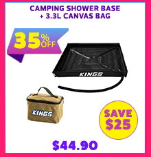 Camping Shower Base + 3.3L Canvas Bag