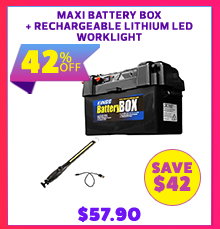 Maxi Battery Box + Rechargeable Lithium LED Worklight