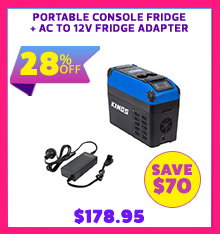 Portable Console Fridge + AC to 12V Fridge Adapter