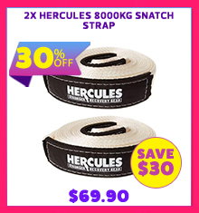 2x Hercules 8000kg Snatch Strap