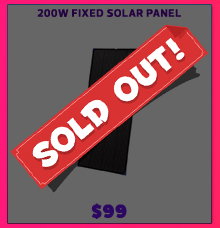 200W Fixed Solar Panel - Sold Out