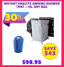 Instant Ensuite Awning Shower Tent + 15L Dry Bag