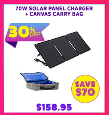 70W Solar Panel Charger + Canvas Carry Bag