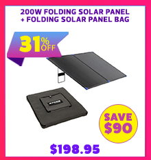 200W Folding Solar Panel + Folding Solar Panel Bag