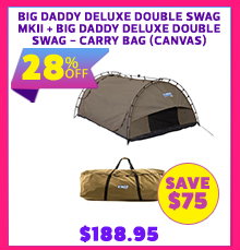 Big Daddy Deluxe Double Swag MKII + Big Daddy Deluxe Double Swag - Carry Bag (Canvas)