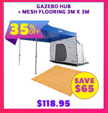 Gazebo Hub + Mesh Flooring 3m x 3m