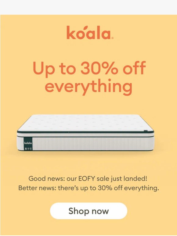 Get up to 30% off EVERYTHING.