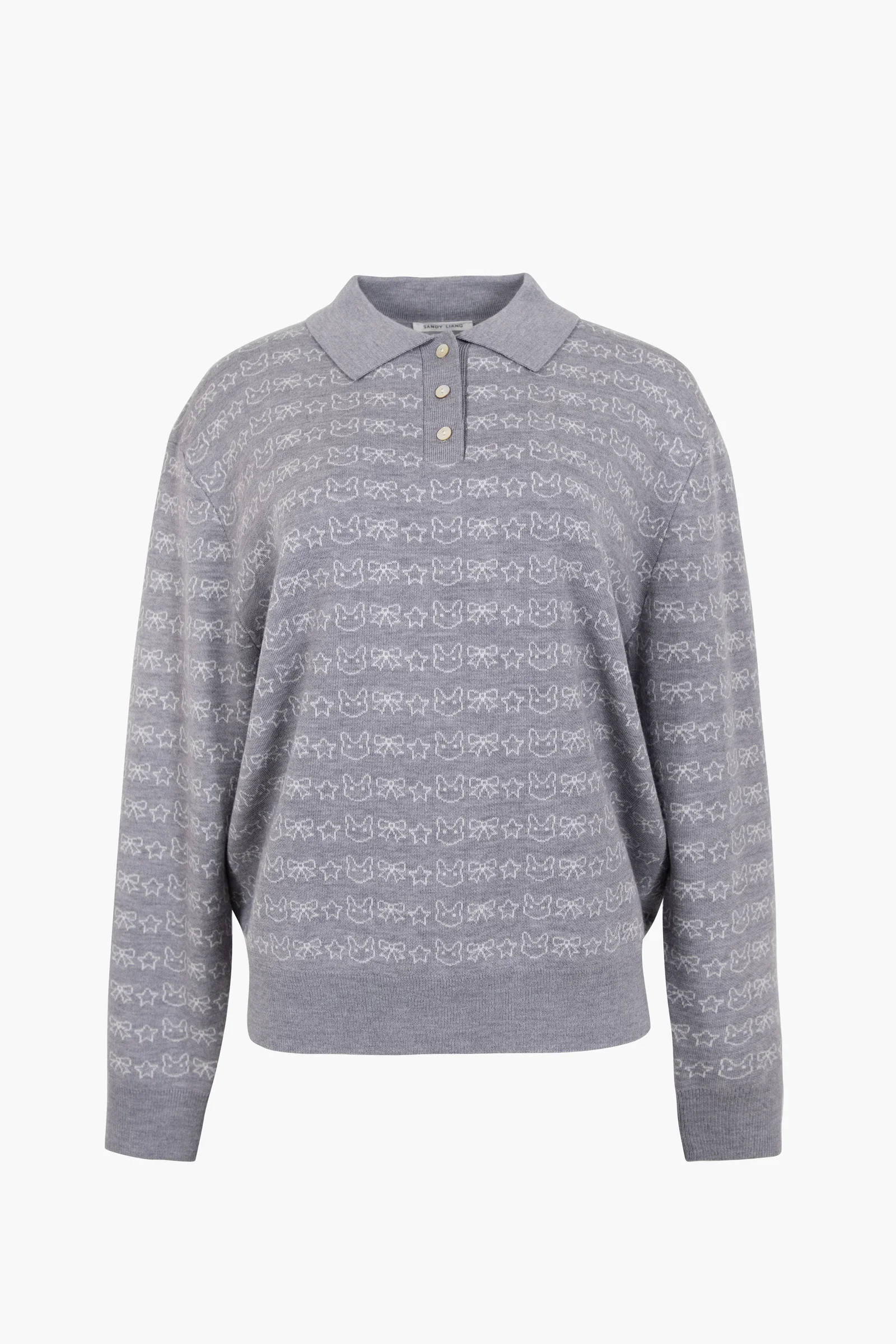Image of WOODS SWEATER IN GREY WASHI BUNNY