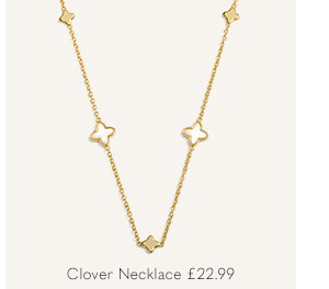 Style Stories Mother Of Pearl Clover Necklace