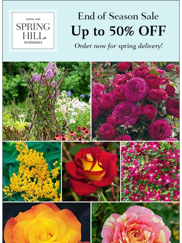 FINAL HOURS to Order for Spring Delivery!