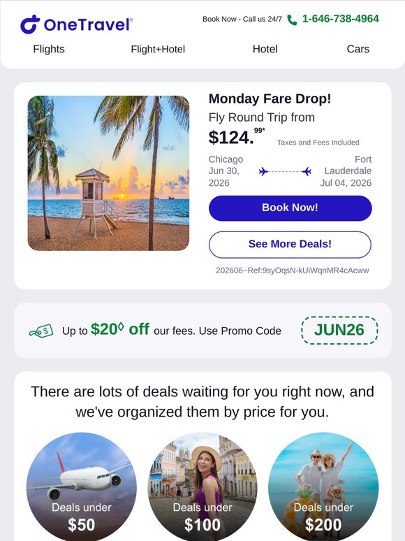 ✈️ Monday Fare Drop! Round Trip Flights from $124.99*