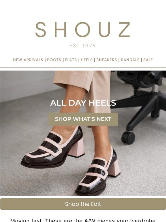 The heels you'll wear all day. Not for long.