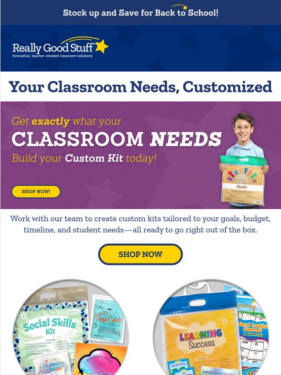 Custom kits built for your classroom needs