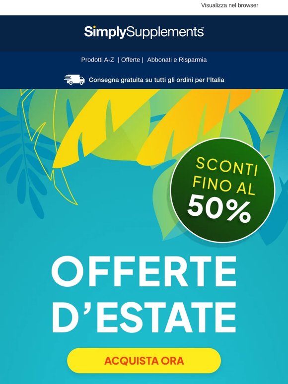 Saldi D'Estate – Sconti fino al 50%