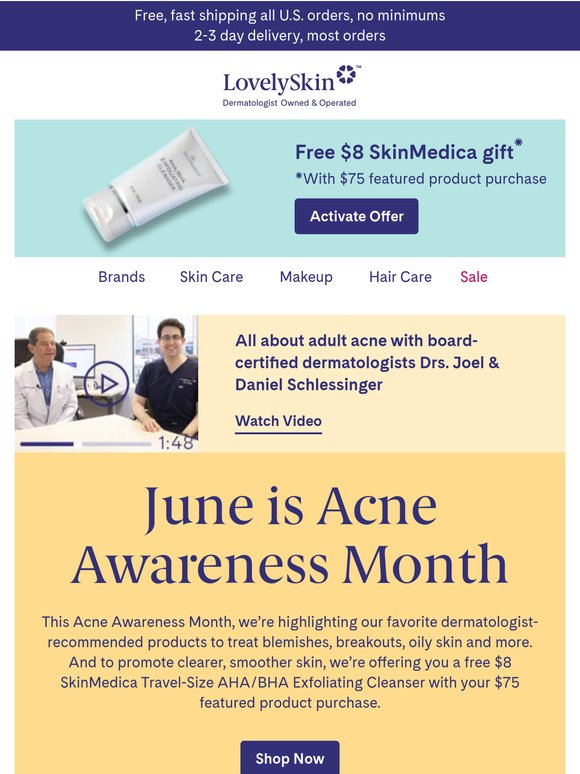 Help banish blemishes with $8 SkinMedica Cleanser gift during Acne Awareness Month