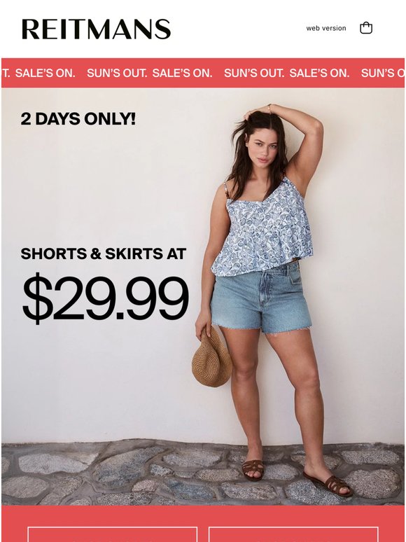 $29.99 Skirts & Shorts? Um, Yeah