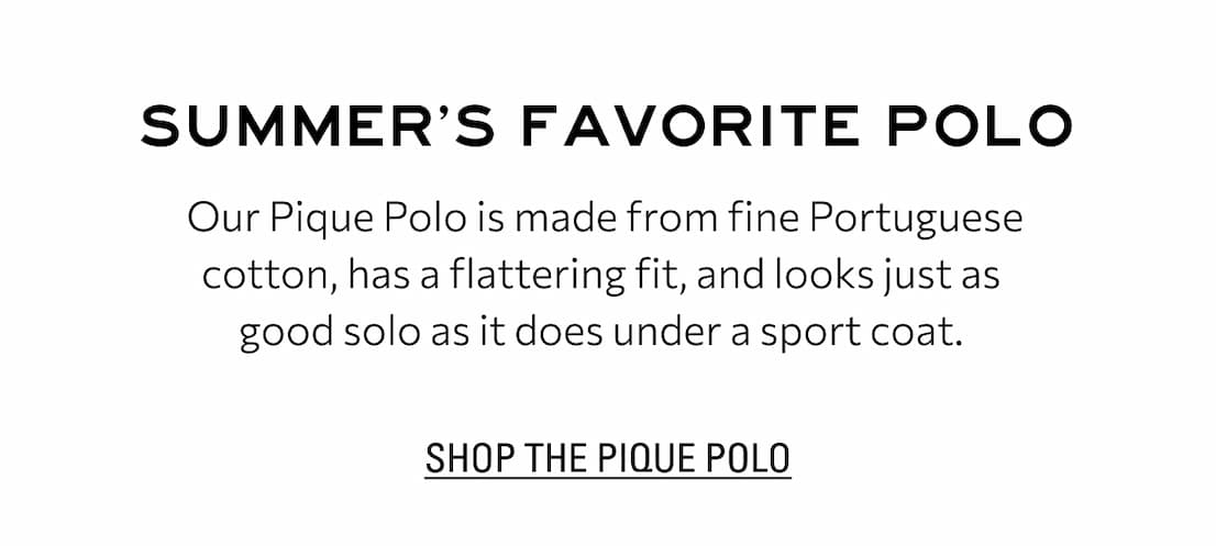 Shop the Pique Polo
