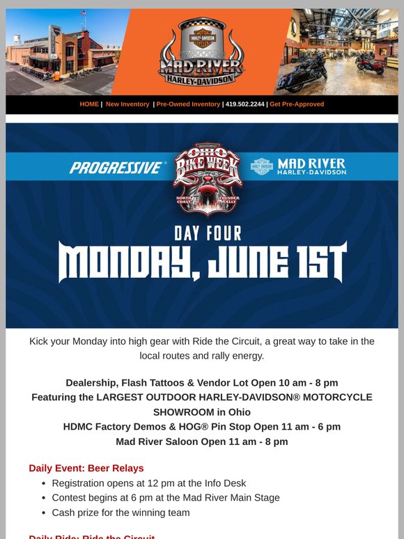Ohio Bike Week Day 4 🔥 | Throttle Into the Week – Ride the Circuit Today + Beer Relays