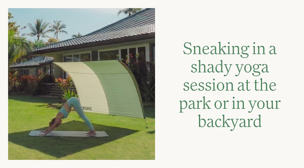 Sneaking in a shady yoga session at the park or in your backyard