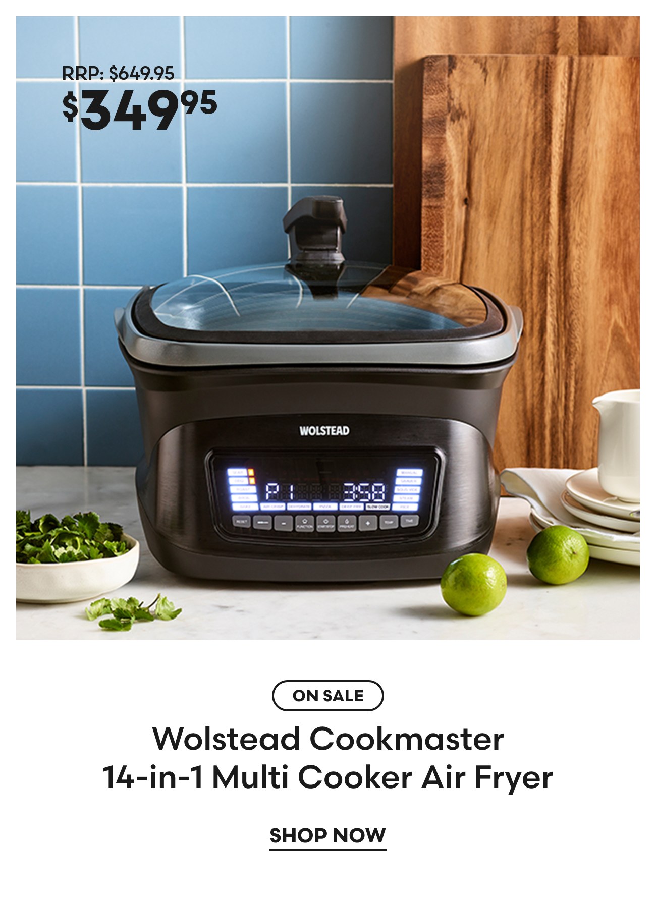 Wolstead Cookmaster 14-in-1 Multi Cooker Air Fryer