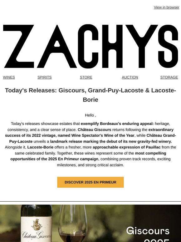 Today's Releases: Giscours, Grand-Puy-Lacoste & Lacoste-Borie