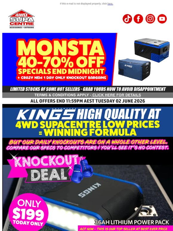 🗣️ Monsta 40-70% Off Specials End Midnight 🕛➕ Crazy New 1 Day Only Knockout Bargains 🤯