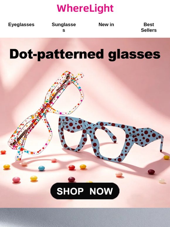 Dotted Sunglasses, Playful Chic Style