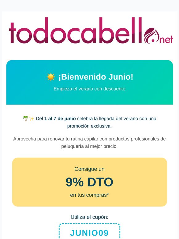 ☀️ Ya huele a verano: 9% DTO en la web