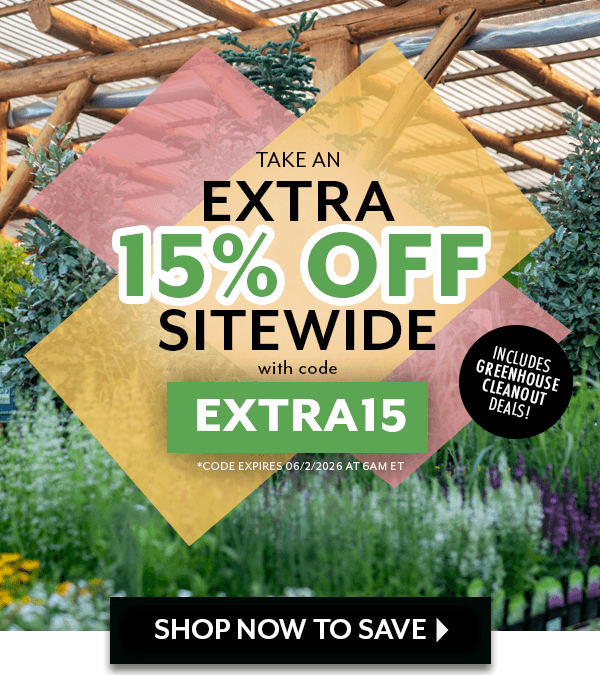 Take an EXTRA 15% OFF Sitewide with code EXTRA15