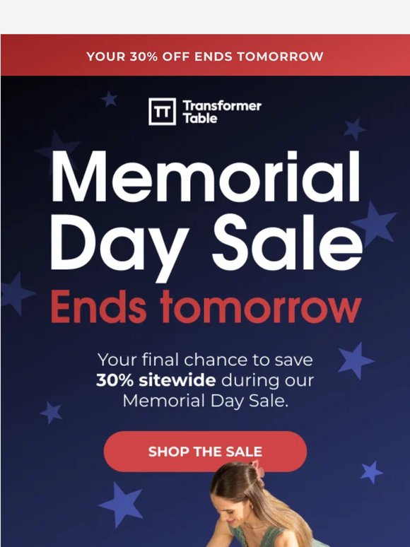 Your 30% Off Ends Tomorrow