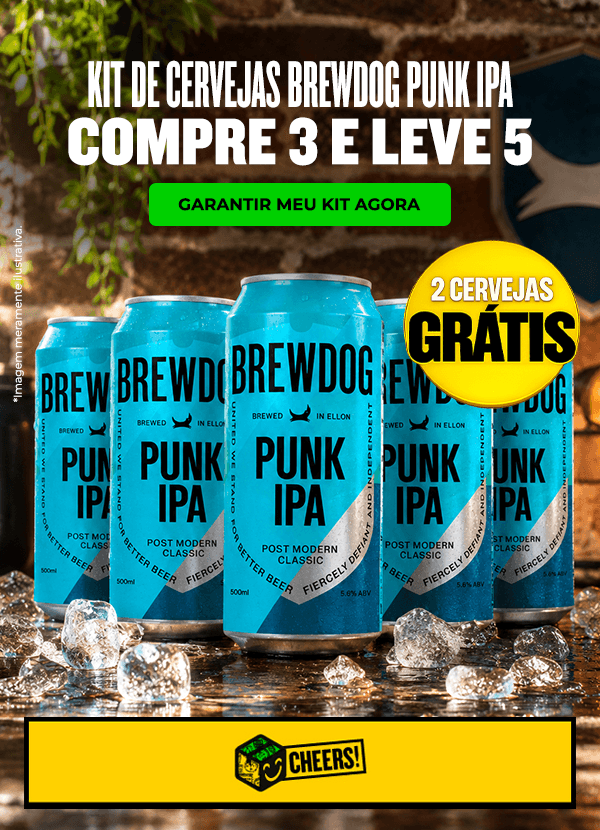 Kit de Cervejas BrewDog Punk IPA - Compre 3 e Leve 5