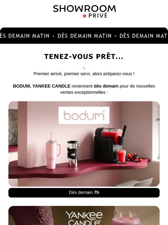 Vous attendiez des nouvelles de BODUM, YANKEE CANDLE ?